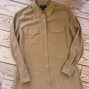 Ralph Lauren 100% silk Button-Down Shirt
